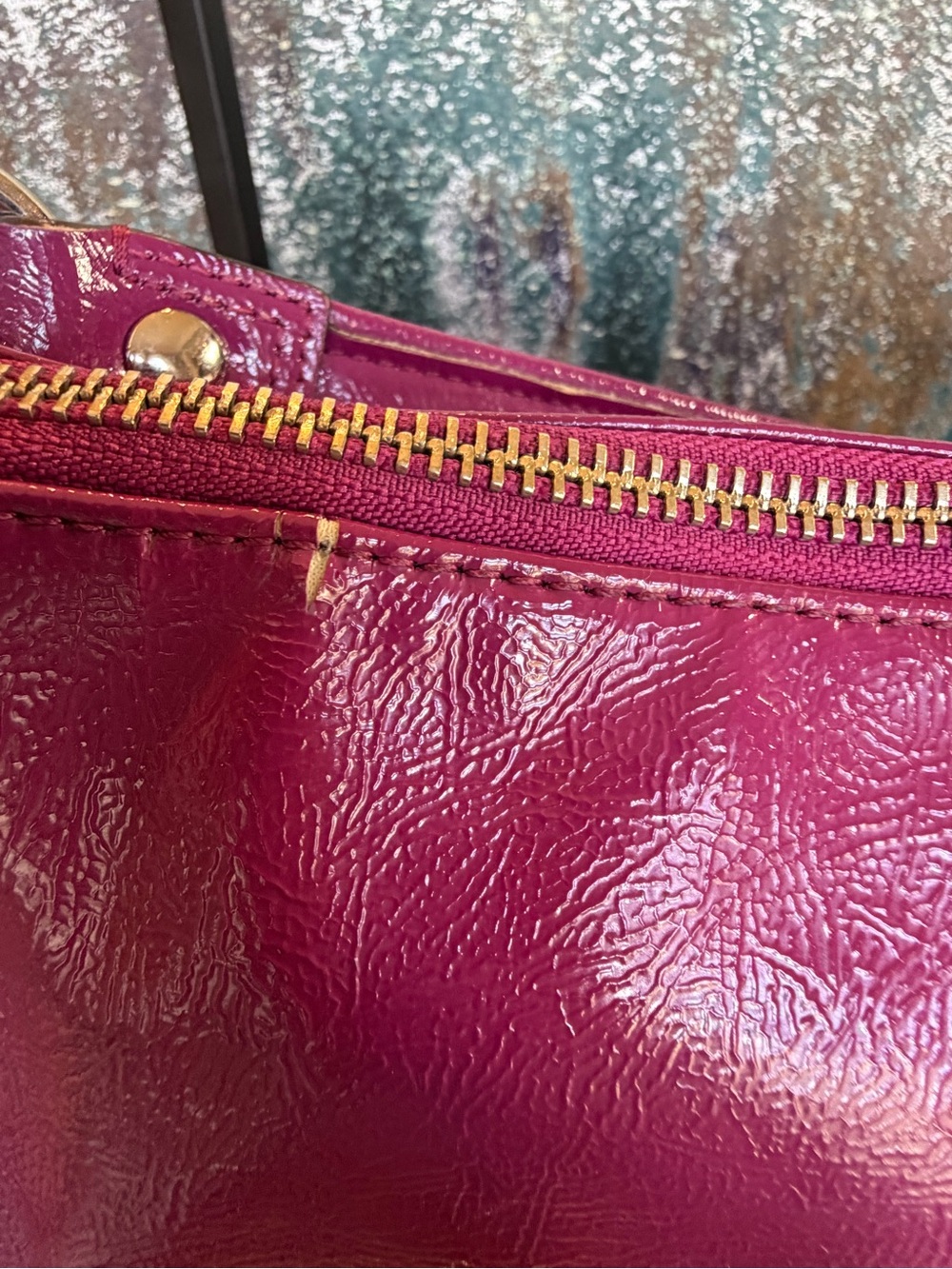 Coach Poppy Barbiecore Y2K 2012 Liquid Gloss Patent Leather Hobo Berry Pink GUC - Picture 11 of 15
